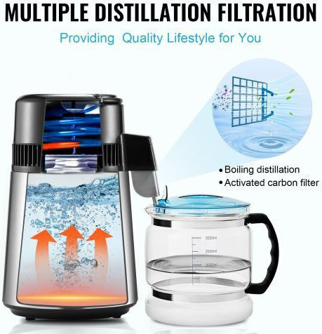 Vevor 4L Water Distiller Stainless Steel Interior Countertop Bxgzlsjys4ld2tk5lv2
