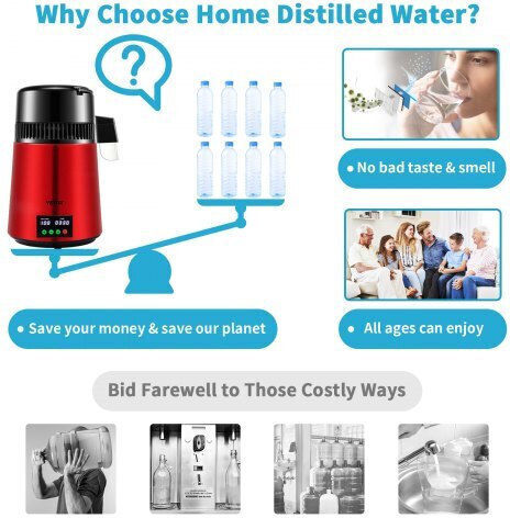 Vevor 4L 750W Red Water Distiller D1lh1lh4l220v0vtnv2
