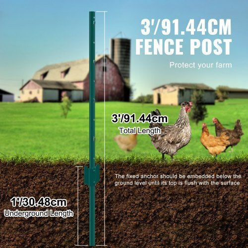 Vevor Garden Fencing Material 10pcs Green