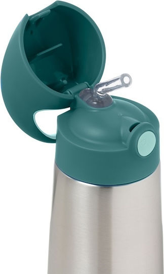 B.Box Bottle Thermos Stainless Steel 350ml Green with Straw