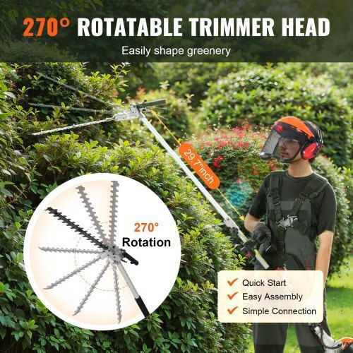 Vevor Vevor Garden Multi Tools Gasoline 2 in 1 Hedge Trimmer Attachment Extension