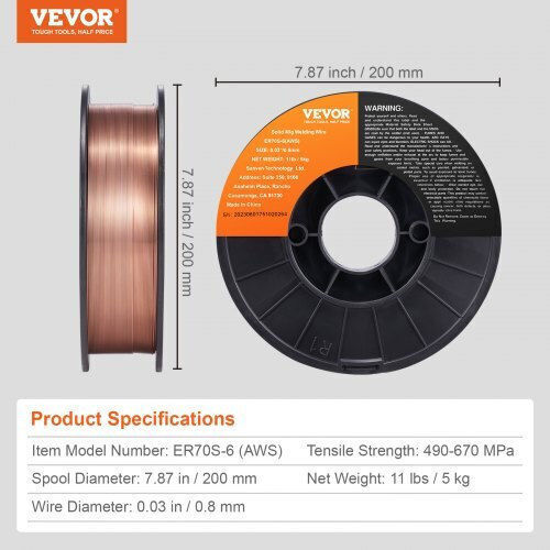 Vevor Σύρμα Ηλεκτροσυγκόλλησης 200mm 11kg SXHSJMIGER70SL7MJV0