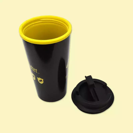 Blue Sky Studios Harry Potter Hogwarts Shield Glass Thermos Stainless Steel 400ml Black with Mouthpiece