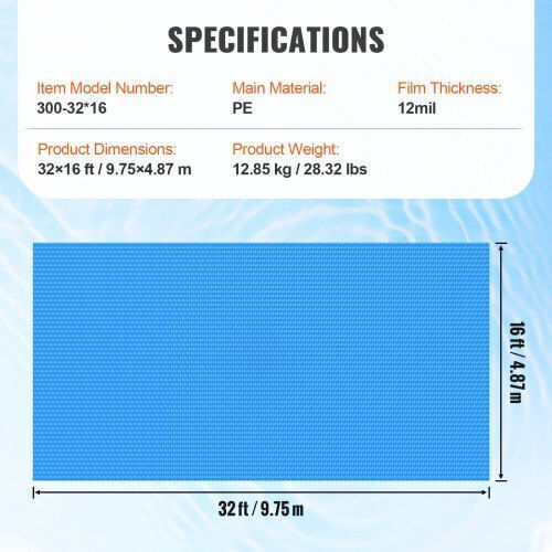 Vevor Solar Acoperire de Protecție pentru Piscină 1097.28x487.68buc 1buc