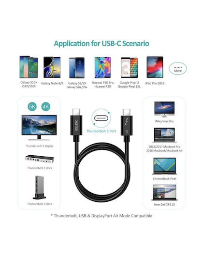 Choetech Thunderbolt 3 Cable 100W 0.7m