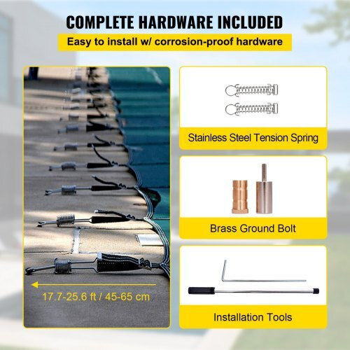 Prelată de siguranță pentru piscină Vevor 18x38ft 16x36ft Piscină Yycm16x36ftycg001v0