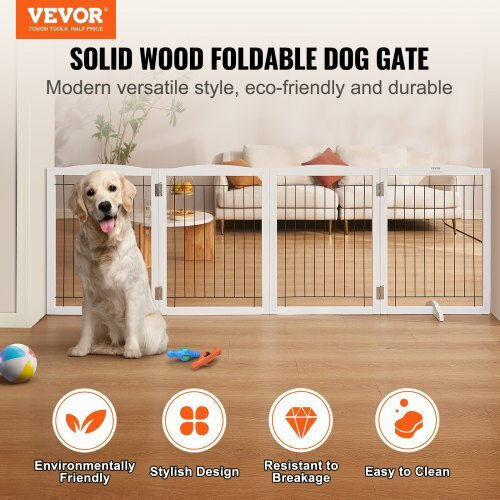 Vevor Divider Dog in White Color 60.96 x 245.11 x 60.96cm