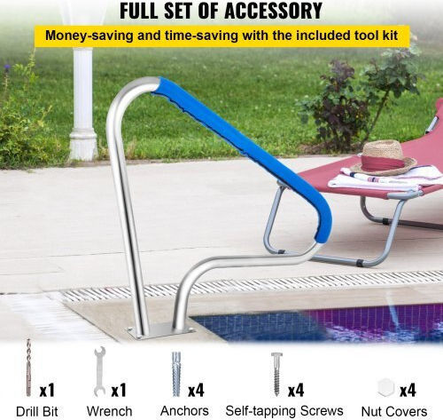 Vevor Pool Handle made of Stainless Steel 121.92x91.44cm Blue