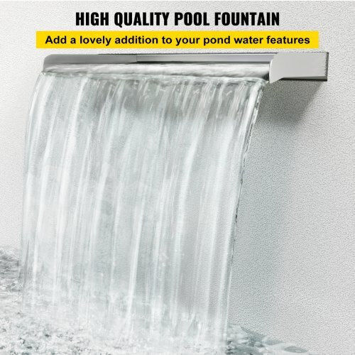 Vevor Pool Waterfall made of Stainless Steel 29.972x11.43x7.874cm Silver