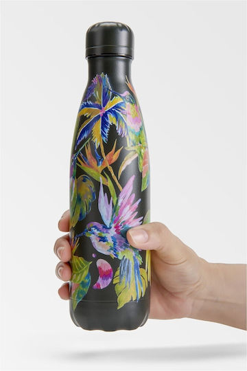 Chilly's Tropical Bottle Thermos Stainless Steel BPA Free 500ml Tropical Midnight Jungle