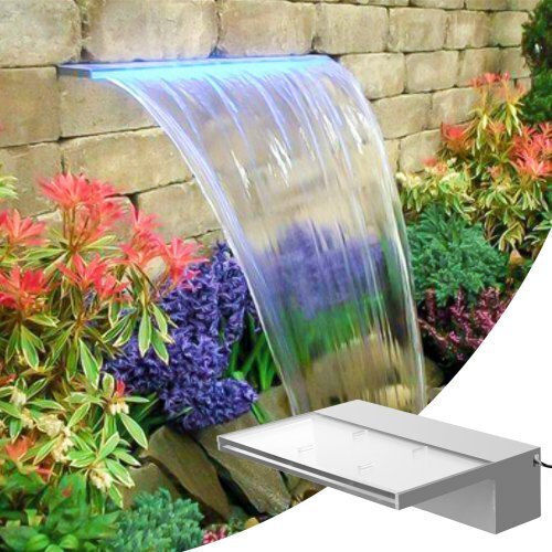 Vevor Καταρράκτης Πισίνας με LED Φωτισμό 30x8x20εκ. Μπλε