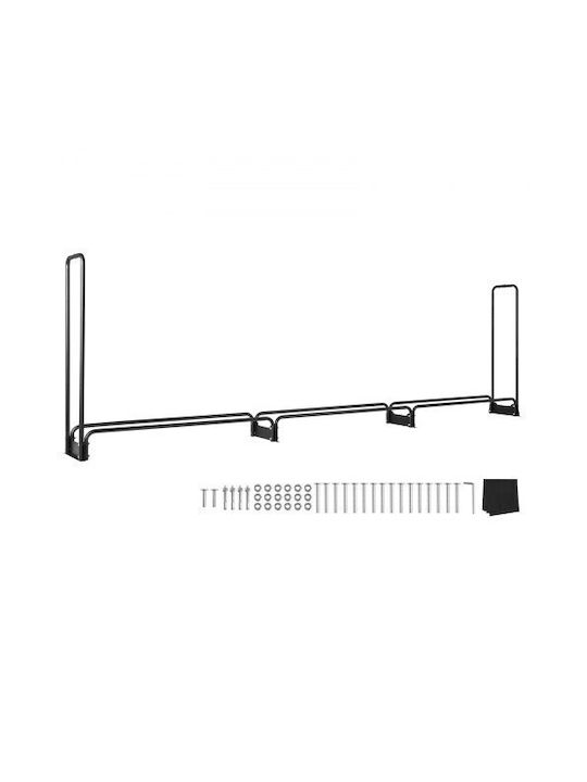 Vevor Inox Ράφι Αποθήκευσης Ξύλων 12.7x36.068x46.1cm Μαύρο