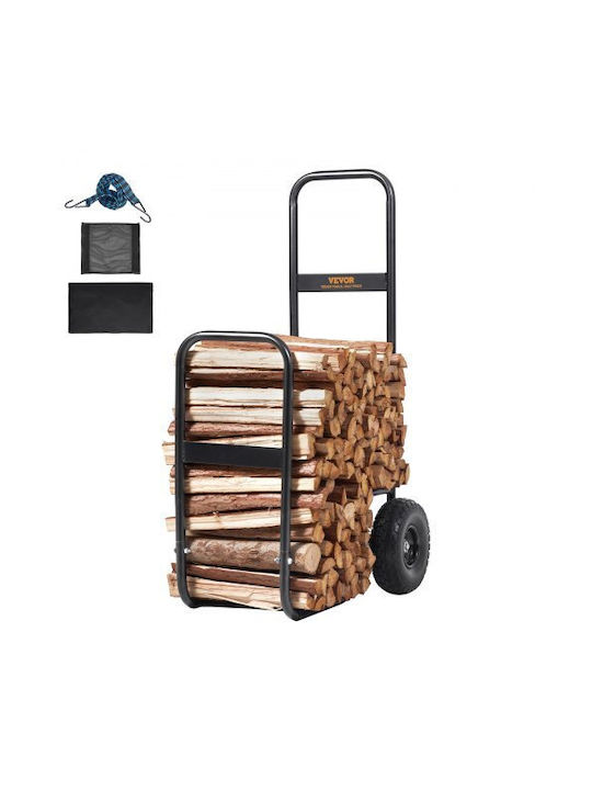 Vevor Inox Wood Transport Trolley 43.3x20.5x26.4cm Black