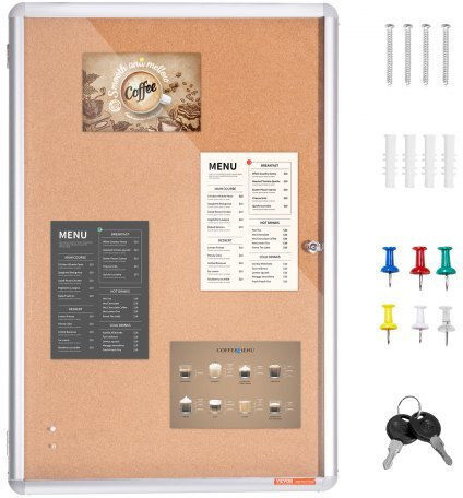 Vevor Cork Notice Board 91.44x60.96cm