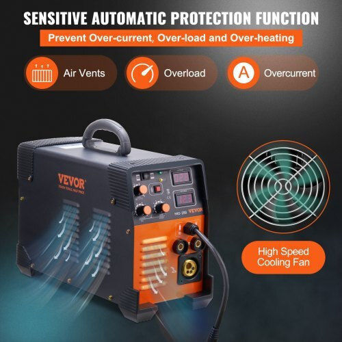 Vevor Ηλεκτροκόλληση Inverter MIG / TIG / MMA / FCAW με Μέγιστο Ρεύμα Συγκόλλησης 250A