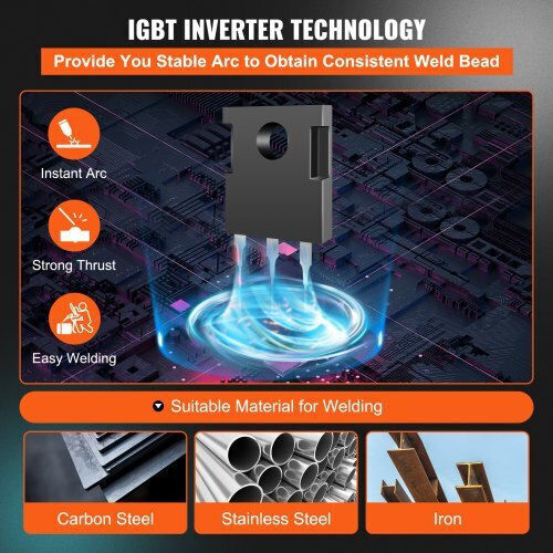 Vevor Ηλεκτροκόλληση Inverter MIG / TIG / MMA / FCAW με Μέγιστο Ρεύμα Συγκόλλησης 250A