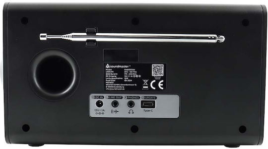 Soundmaster Επιτραπέζιο Ραδιόφωνο Ρεύματος DAB+ με Bluetooth Μαύρο