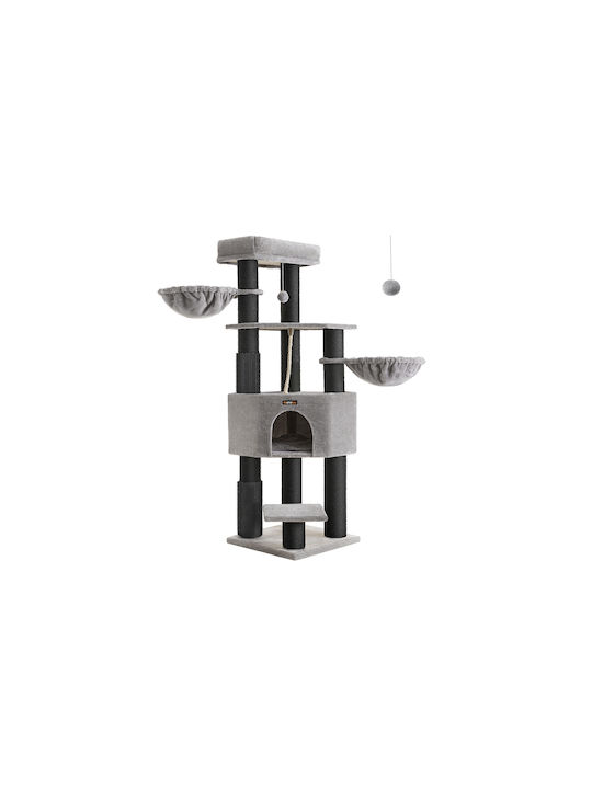 Feandrea Scratching Post Cat Trees Gray 50x50x160cm
