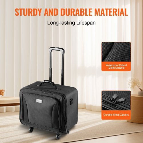 Vevor Fabric Cosmetic Case Black H38xW48xD26cm