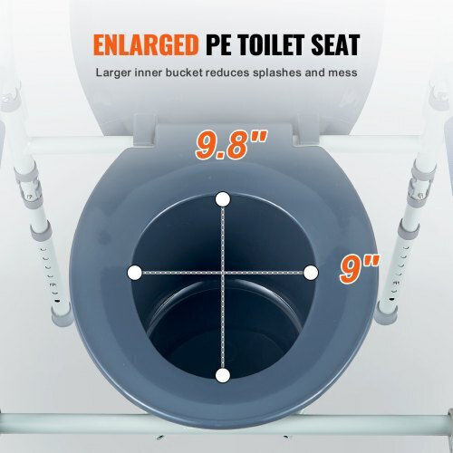 Vevor Καρέκλα Τουαλέτας με Πλάτη 5800ml WLLGSGMTZQSZUX19CV0
