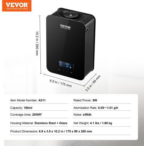 Vevor Συσκευή Αρωματισμού 180ml