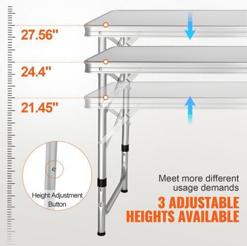 Vevor Metallic Cupboard for Camping Folding in Case 120x47x70cm White