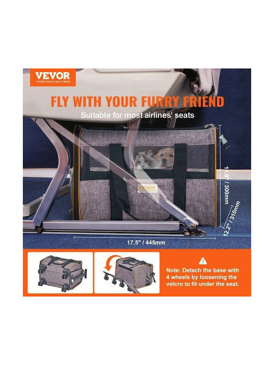 Vevor Cat Carrier Cage 44.5cm Gray