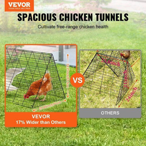 Vevor Metallic Poultry Coop Length 2.36 m