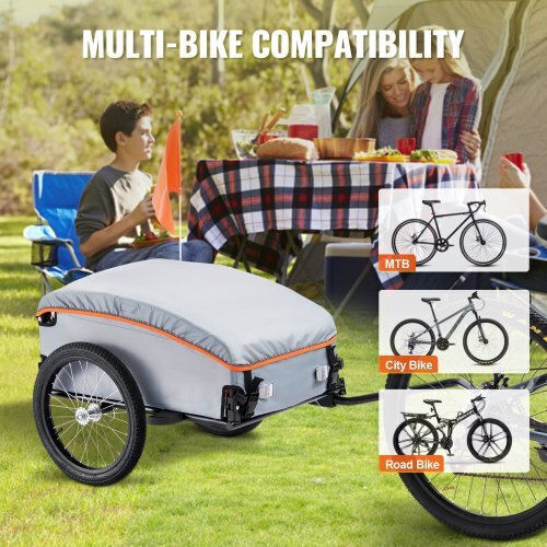Vevor Anhänger Fahrradzubehör 45kg Ladegewicht Klappbar Wasserdicht 16" Reifen Reflektoren 22"-28" Felgen Cgkhzhjg100bmfbkov0