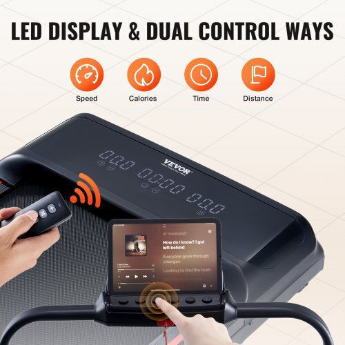 Vevor 2.5hp Laufband-Pad Elektrisch Faltbares Laufband für Fitnessstudio bis zu 120kg