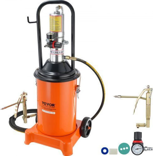 Vevor 12L Air-Operated Grease Pump Hose & Gun Portable Wheels Hyj3jldt0000xhuhbv0