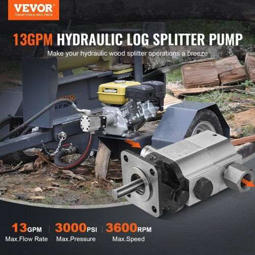 Vevor Hydraulic Log Splitter Pump 13gpm 3000psi Clb13gpmclb000001v0