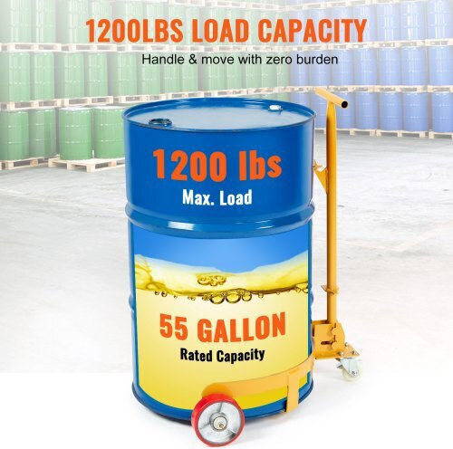 Vevor Transport-Wagen for Load Weight up to 544kg in Gelb Color