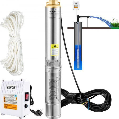 Vevor Μονοφασική Αντλία Γεωτρήσεων 0.49hp SJQSBWZQDHOC3UZ9MV2