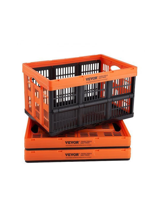 Vevor Plastic Storage Box with Lid Black 45lt 1pcs