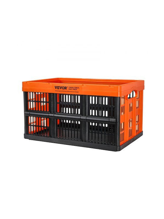 Vevor Plastic Storage Box with Lid Black 45lt 1pcs