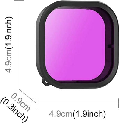 Puluz Pu901p Purple Diving Color Lens Filter Gopro Hero 12 Hero 13 Hero 10 Hero 9 Hero 11