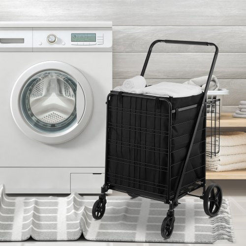 Shopping Trolley Black 11.176x11.176x11.176cm