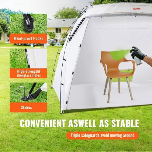 Portable Paint Booth Vevor 10x7x6ft Floor & Net Folding Paint Cabin Furniture Bxsp1208472in2ydov0