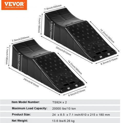 Vevor Car Wheel Change Ramps 20000 Lbs Set of 2 Zhsku00000000000060
