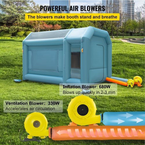 Vevor Vehicle Spray Booth with Blowers and Air Filter