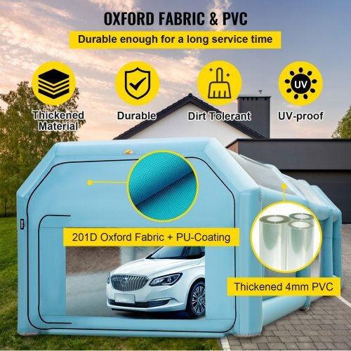Vevor Lackierkabine Für Fahrzeuge Mit Gebläsen Und Luftfilter