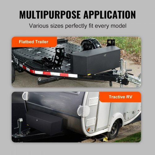 Vevor Trailer Storage Box 36x12x12 Inches Carbon Steel + Lock T36x12x12inchj5v8v0
