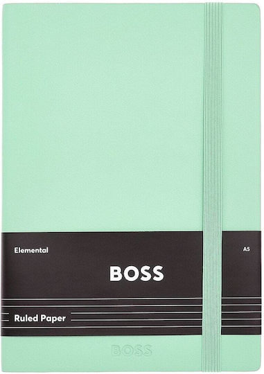 Boss Classic Σημειωματάριο A5 96 Φύλλων Ριγέ Πράσινο