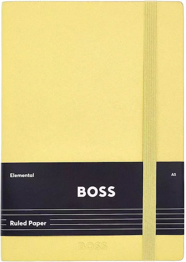 Boss Classic Тетрадка 96 Листа A5 На райета Жълт
