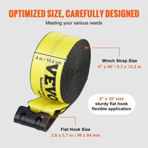 Σετ Ιμάντες Vevor 4"x40' 6000 Lbs 10τμχ Κίτρινο Pgjpdhs4inch4xszkv0