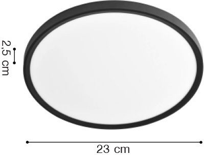 Inlight Plafonieră de Tavan Neagră cu LED Integrat