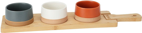Excellent Houseware Μπωλ Σερβιρίσματος Στρογγυλό Κεραμικό με Διάμετρο 9.5εκ. 3τμχ