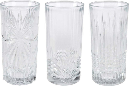 Excellent Houseware Σετ Ποτήρια Νερού από Γυαλί 380ml 3τμχ