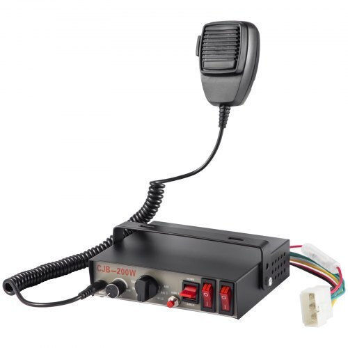 Sirena Poliție Vevor 200W 9-Tonuri Microfon Comutatoare Lumini Mașini Camioane de Pompieri Hhq200w9sdcz00001v0